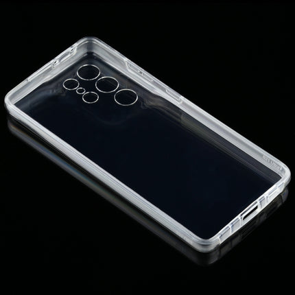 For Samsung Galaxy S21 Ultra 5G PC+TPU Ultra-thin Double-sided Full Coverage Transparent Soft Case-garmade.com