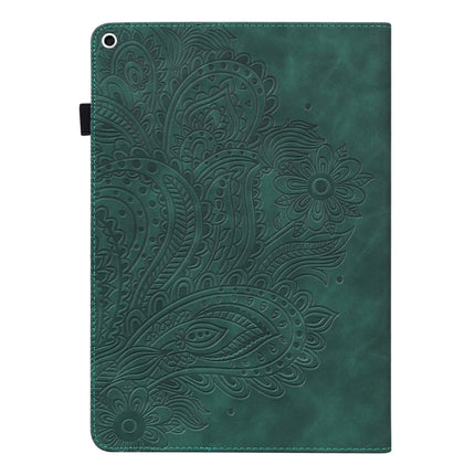 Peacock Embossed Pattern TPU + PU Horizontal Flip Leather Case with Holder & Card Slots & Wallet & Sleep / Wake-up Function For iPad 9.7 (2017) & (2018)(Green)-garmade.com