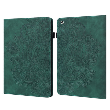 Peacock Embossed Pattern TPU + PU Horizontal Flip Leather Case with Holder & Card Slots & Wallet & Sleep / Wake-up Function For iPad mini (2019) / mini 4 / mini 3 / mini 2 / mini (Green)-garmade.com