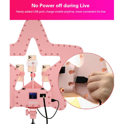 RK52 52cm Star Shape Live Broadcast Beauty Ring Selfie Fill Light-garmade.com