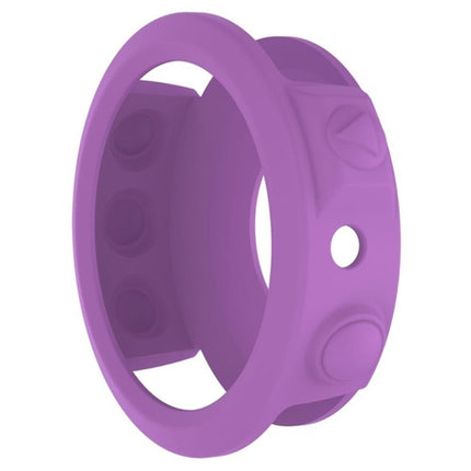 For Garmin Fenix 5S Solid Color Silicone Watch Protective Case(Purple)-garmade.com