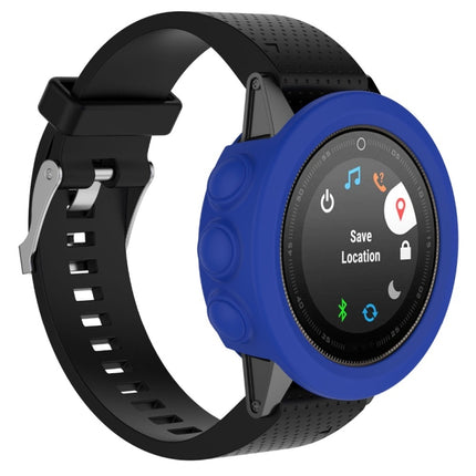 For Garmin Fenix 5X Solid Color Silicone Watch Protective Case(Blue)-garmade.com