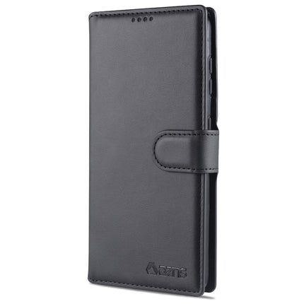 For Samsung Galaxy S21 5G AZNS Calf Texture Horizontal Flip Leather Case with Holder & Card Slots & Wallet & Photo Frame(Black)-garmade.com