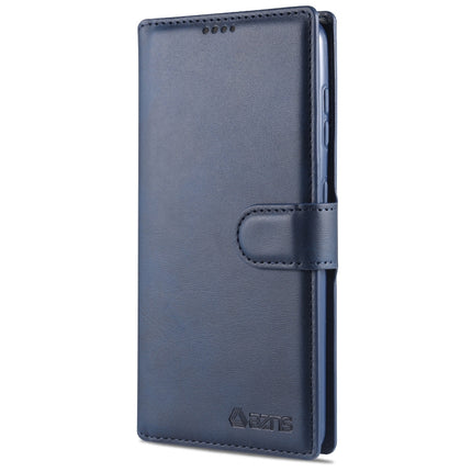 For Samsung Galaxy S21 5G AZNS Calf Texture Horizontal Flip Leather Case with Holder & Card Slots & Wallet & Photo Frame(Blue)-garmade.com