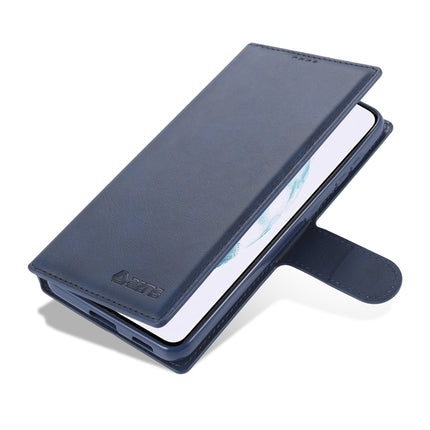For Samsung Galaxy S21 5G AZNS Calf Texture Horizontal Flip Leather Case with Holder & Card Slots & Wallet & Photo Frame(Blue)-garmade.com