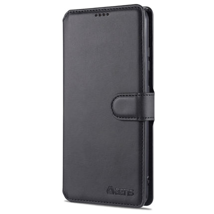 For Samsung Galaxy S21 Ultra 5G AZNS Calf Texture Horizontal Flip Leather Case with Holder & Card Slots & Wallet & Photo Frame(Black)-garmade.com