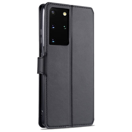 For Samsung Galaxy S21 Ultra 5G AZNS Calf Texture Horizontal Flip Leather Case with Holder & Card Slots & Wallet & Photo Frame(Black)-garmade.com