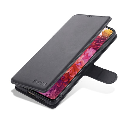 For Samsung Galaxy S21 Ultra 5G AZNS Calf Texture Horizontal Flip Leather Case with Holder & Card Slots & Wallet & Photo Frame(Black)-garmade.com