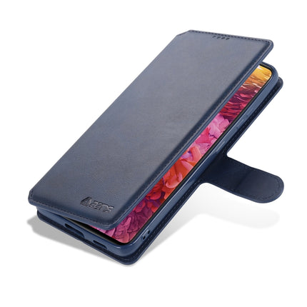 For Samsung Galaxy S21 Ultra 5G AZNS Calf Texture Horizontal Flip Leather Case with Holder & Card Slots & Wallet & Photo Frame(Blue)-garmade.com