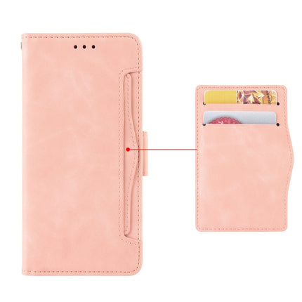 For Samsung Galaxy S21 5G Skin Feel Calf Pattern Horizontal Flip Leather Case with Holder & Card Slots & Photo Frame(Pink)-garmade.com