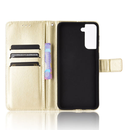 For Samsung Galaxy S21 5G Retro Crazy Horse Texture Horizontal Flip Leather Case with Holder & Card Slots & Photo Frame(Gold)-garmade.com