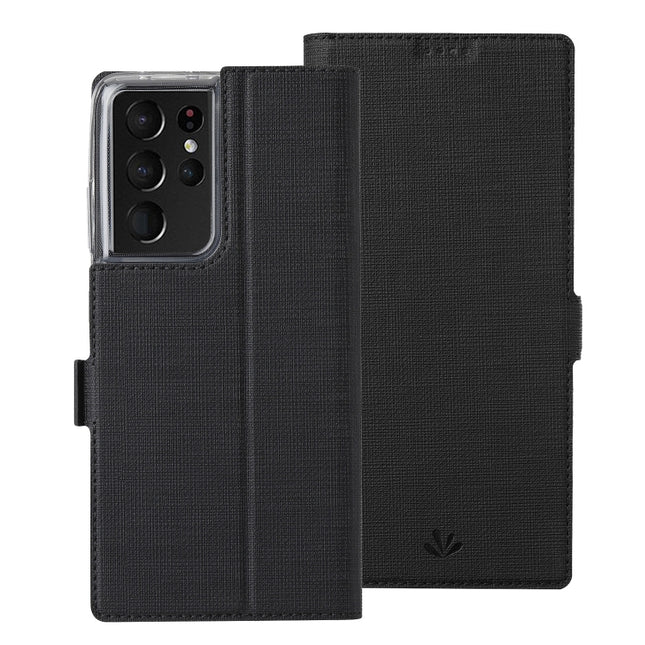 For Samsung Galaxy S21 Ultra 5G ViLi K Series Shockproof TPU + PU Leather Magnetic Buckle Horizontal Flip Case with Card Slots & Wallet & Holder(Black)-garmade.com