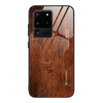 For Samsung Galaxy S20 Wood Grain Glass Protective Case(M02)-garmade.com