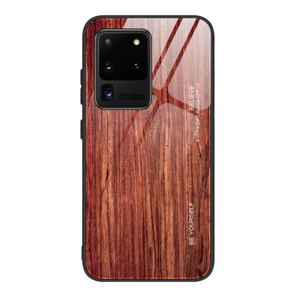 For Samsung Galaxy S20 Plus Wood Grain Glass Protective Case(M05)-garmade.com