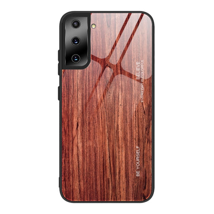 For Samsung Galaxy S21 Plus Wood Grain Glass Protective Case(M05)-garmade.com