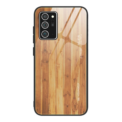 For Samsung Galaxy Note20 Wood Grain Glass Protective Case(M03)-garmade.com
