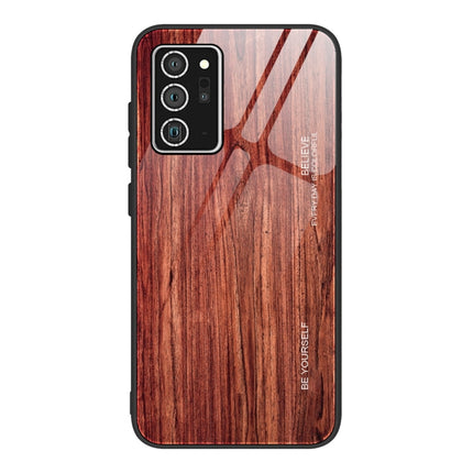 For Samsung Galaxy Note20 Wood Grain Glass Protective Case(M05)-garmade.com