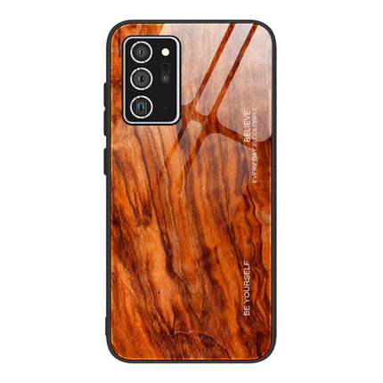 For Samsung Galaxy Note20 Wood Grain Glass Protective Case(M06)-garmade.com