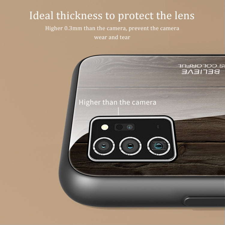 For Samsung Galaxy Note20 Ultra Wood Grain Glass Protective Case(M01)-garmade.com
