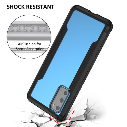 For Samsung Galaxy S20 iPAKY Thunder Series Aluminum Frame + TPU Bumper + Clear PC Shockproof Case(Black)-garmade.com