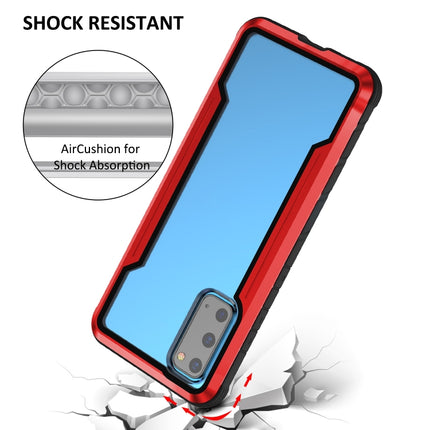For Samsung Galaxy S20 Plus iPAKY Thunder Series Aluminum Frame + TPU Bumper + Clear PC Shockproof Case(Black + Red)-garmade.com