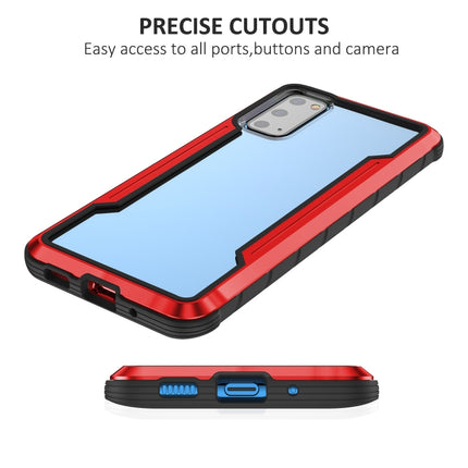For Samsung Galaxy S20 Plus iPAKY Thunder Series Aluminum Frame + TPU Bumper + Clear PC Shockproof Case(Black + Red)-garmade.com