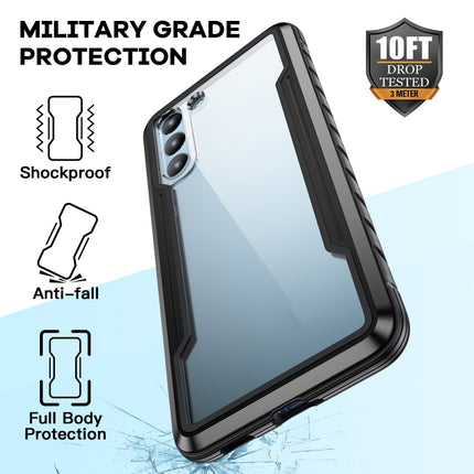For Samsung Galaxy S21+ 5G iPAKY Thunder Series Aluminum Frame + TPU Bumper + Clear PC Shockproof Case(Black)-garmade.com
