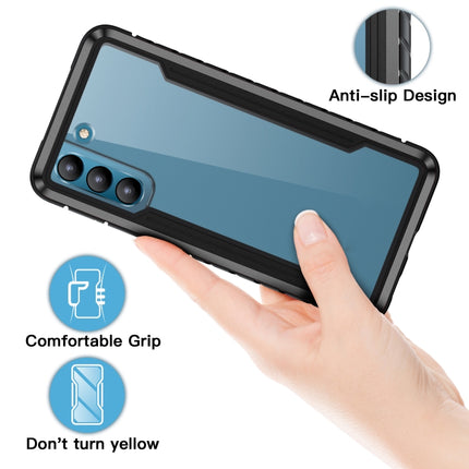 For Samsung Galaxy S21+ 5G iPAKY Thunder Series Aluminum Frame + TPU Bumper + Clear PC Shockproof Case(Black)-garmade.com