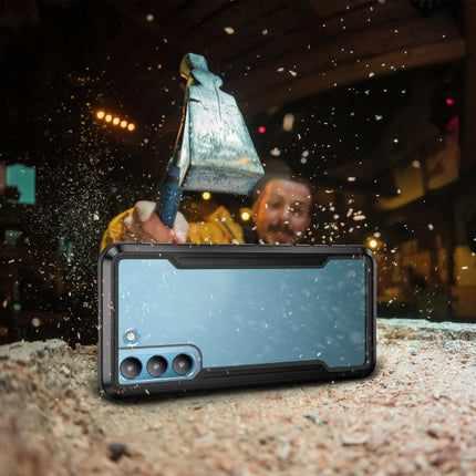 For Samsung Galaxy S21+ 5G iPAKY Thunder Series Aluminum Frame + TPU Bumper + Clear PC Shockproof Case(Black)-garmade.com