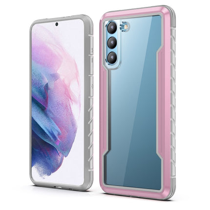 For Samsung Galaxy S21+ 5G iPAKY Thunder Series Aluminum Frame + TPU Bumper + Clear PC Shockproof Case(Rose Gold)-garmade.com
