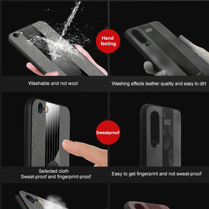 For iPhone 6 / 6s XINLI Stitching Cloth Texture Shockproof TPU Protective Case with Ring Holder(Black)-garmade.com