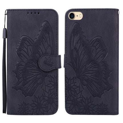 Retro Skin Feel Butterflies Embossing Horizontal Flip Leather Case with Holder & Card Slots & Wallet For iPhone 6 / 6s(Black)-garmade.com