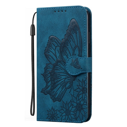 Retro Skin Feel Butterflies Embossing Horizontal Flip Leather Case with Holder & Card Slots & Wallet For iPhone SE 2020 / 8 / 7(Blue)-garmade.com