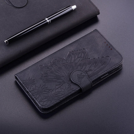 Retro Skin Feel Butterflies Embossing Horizontal Flip Leather Case with Holder & Card Slots & Wallet For iPhone SE 2020 / 8 / 7(Black)-garmade.com