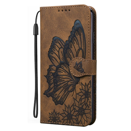 Retro Skin Feel Butterflies Embossing Horizontal Flip Leather Case with Holder & Card Slots & Wallet For iPhone SE 2020 / 8 / 7(Brown)-garmade.com