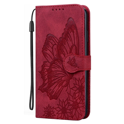 Retro Skin Feel Butterflies Embossing Horizontal Flip Leather Case with Holder & Card Slots & Wallet For iPhone 11 Pro Max(Red)-garmade.com