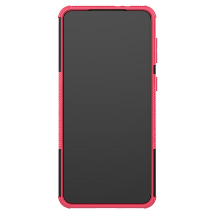 For Samsung Galaxy S21+ 5G Tire Texture Shockproof TPU+PC Protective Case with Holder(Pink)-garmade.com