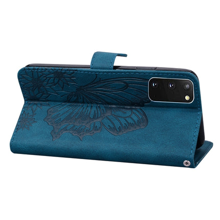 For Samsung Galaxy S20 Retro Skin Feel Butterflies Embossing Horizontal Flip Leather Case with Holder & Card Slots & Wallet(Blue)-garmade.com