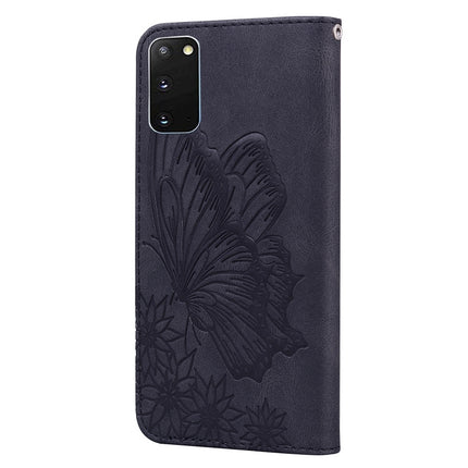 For Samsung Galaxy S20 Retro Skin Feel Butterflies Embossing Horizontal Flip Leather Case with Holder & Card Slots & Wallet(Black)-garmade.com