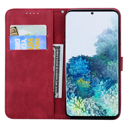 For Samsung Galaxy S20+ Retro Skin Feel Butterflies Embossing Horizontal Flip Leather Case with Holder & Card Slots & Wallet(Red)-garmade.com