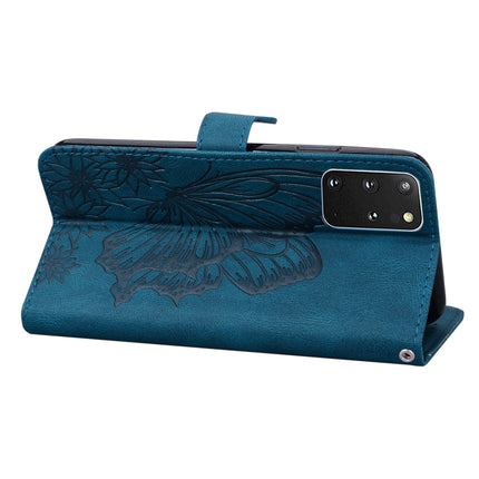 For Samsung Galaxy S20+ Retro Skin Feel Butterflies Embossing Horizontal Flip Leather Case with Holder & Card Slots & Wallet(Blue)-garmade.com