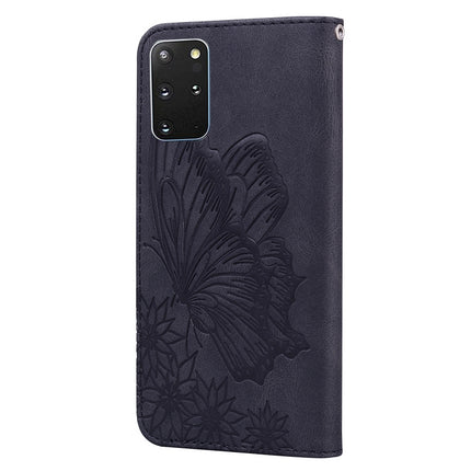 For Samsung Galaxy S20+ Retro Skin Feel Butterflies Embossing Horizontal Flip Leather Case with Holder & Card Slots & Wallet(Black)-garmade.com