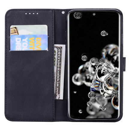 For Samsung Galaxy S20 Ultra Retro Skin Feel Butterflies Embossing Horizontal Flip Leather Case with Holder & Card Slots & Wallet(Black)-garmade.com