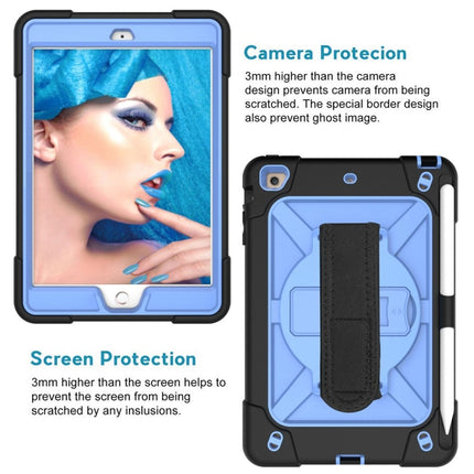 Contrast Color Silicone + PC Combination Case with Holder For iPad mini 3(Black + Blue)-garmade.com