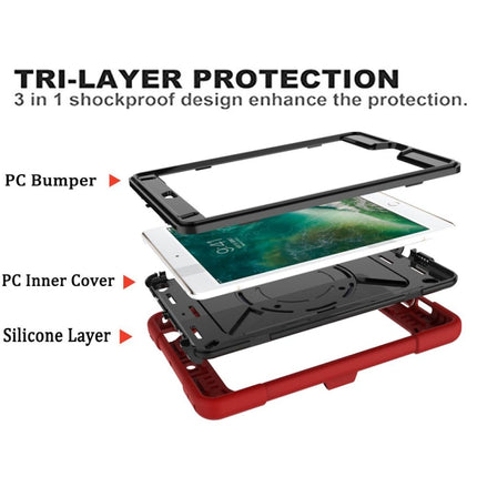 Contrast Color Silicone + PC Combination Case with Holder For iPad mini 3(Red + Black)-garmade.com