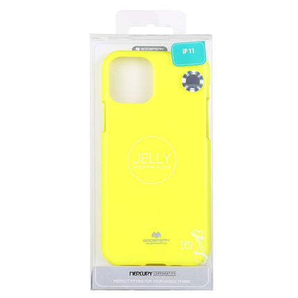 For iPhone 11 MERCURY GOOSPERY JELLY TPU Fluorescence Shockproof and Scratch Case(Lime)-garmade.com