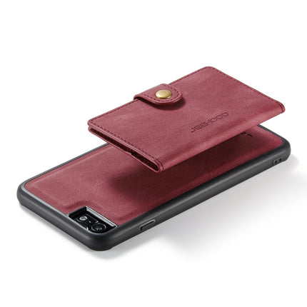 JEEHOOD Retro Magnetic Detachable Protective Case with Wallet & Card Slot & Holder For iPhone SE 2020 & 8 & 7(Red)-garmade.com
