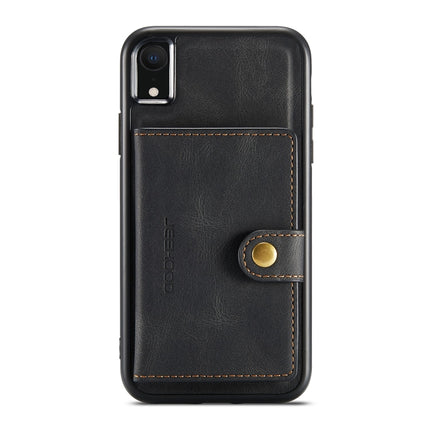 JEEHOOD Retro Magnetic Detachable Protective Case with Wallet & Card Slot & Holder For iPhone XR(Black)-garmade.com