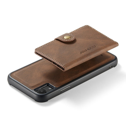JEEHOOD Retro Magnetic Detachable Protective Case with Wallet & Card Slot & Holder For iPhone XR(Brown)-garmade.com