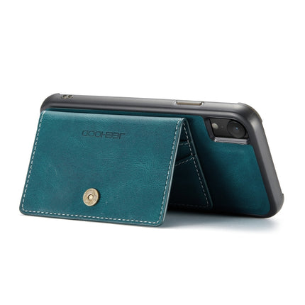 JEEHOOD Retro Magnetic Detachable Protective Case with Wallet & Card Slot & Holder For iPhone XR(Blue)-garmade.com